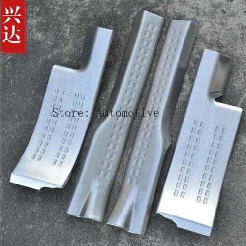 Stainless steel inside external Scuff Plate Door Sill For 2013 2014 2015 2016 for Mitsubishi Outlander Samurai