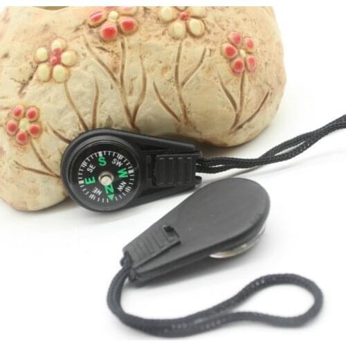 2@#Portable Compass for Outdoor A Long Journey Adventure Riding Tool Car Accessories Mini Compass Survival Kit with Keychain
