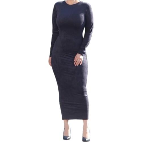 2020 Hijab Pakistani Muslim for Dubai Women New Length Dress Lr208 with Hip Covering Ankle BottomingIslamic Clothing