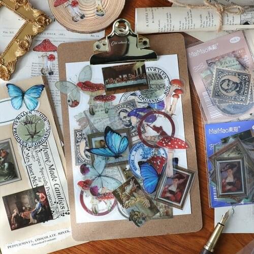 40pcs/pack Butterfly Stickers Diary Sealing Label Sticker Decal Stamp Sticker Diy Scrapbooking Diary Planner Albums Decoration