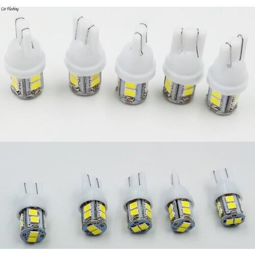 Car Flashing 100pcs LED T10 10 SMD 1210 10leds 10SMD Car signal LED Light 194 168 192 W5W 12v Auto Wedge Lighting DC lamp