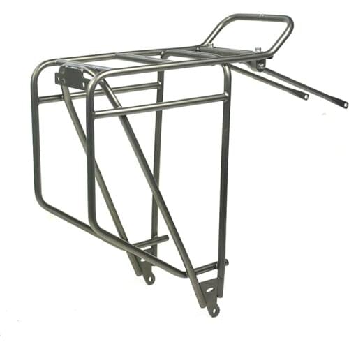 Bike Rack Bicycle Touring Bag Luggage Cargo Carrier Stainless Steel Bikepacking Frame-Mounted for Heavier Top & Side Loads