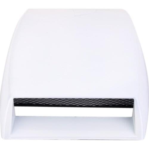 Car Hood Simulation Air Flow Intake Vent Bonnet Cover Ornament Sticker White