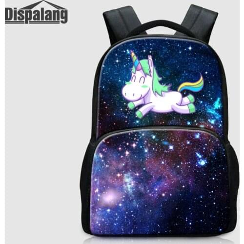 17 Inch large Capcity Laptop Backpacks For Women Men Cute Unicorn On Universe Space Bagpack For Teenagers Girls Boys School Bags