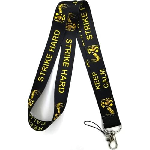 10pcs/lot Cobra kai snake men women kids Neck Lanyard keychain Mobile Phone Strap ID Badge Holder Rope Key Chain Keyring cosplay