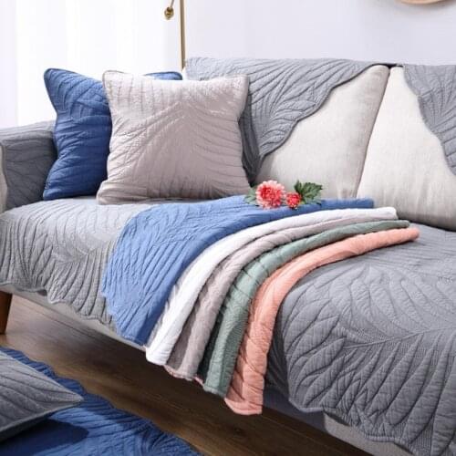 Sofa Cushion Cover Four Seasons Universal Cotton Fabric Couch Cover Non-slip Sofa Slip Covers For Living Room Corner Sofas Towel