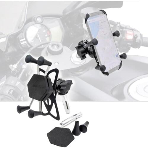 Motorcycle Fork Stem Yoke Phone Mount GPS Navigation Cradle Holder For GSXR GSX 1300R HAYABUSA YZF R1 NINJA CBR