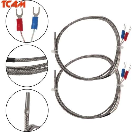 3D Printer Part 2Pcs 1m K-Type 0 to 600 Degree Thermocouple Temperature Controller Sensor Probe 3x15x1000 drosphipping