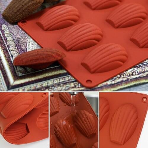 9-cavity Shell Cake Mold Homemade Baking Biscuit Mold Practical Non-stick And Easy-release Chocolate Mold Baking Tool DIY