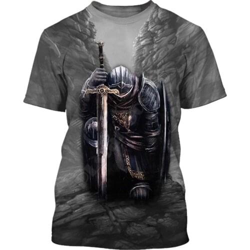 PLstar Cosmos Knight Templar lion 3D Printed t-shirt Harajuku Streetwear T shirts Hip hop Men For Women Short Sleeve style-11