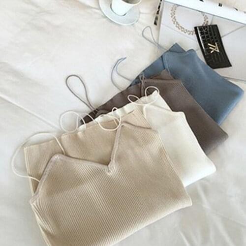 Hot Sale 2016 new Korean version vertical stripes thin Tank Tops women Sleeveless sexy small vest Bra womens vest