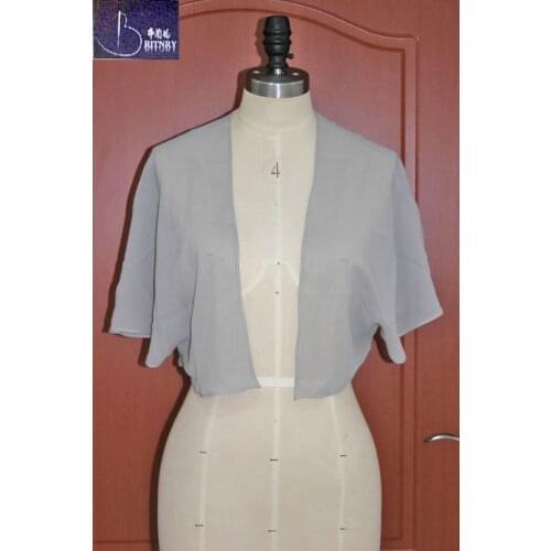Hot Sale Bridal Bolero Chiffon Evening Dresses Jackets Short Wedding Jacket Cheap Evening Capes
