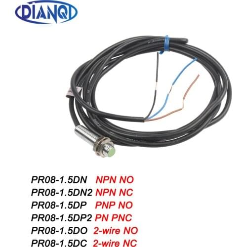 Inductive Proximity Sensor PR08-1.5DN2 NPN 3WIRE NC Detection distance 1.5MM AC DC6-36V Proximity Switch sensor switch