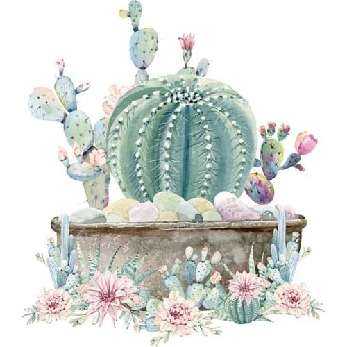 Cactus Potted Wall Stickers for Home Decoration PVC Vinyl Wall Decals Living room Bedroom Wall Decor Art DIY Murals Wallposter