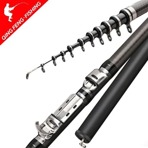 Carbon fiber 3.6M 4.5M 5.4M 6.3M Spinning Fishing Rod M Power Telescopic Rock Fishing Rod Carp Feeder Rod Surf Spinning Rod