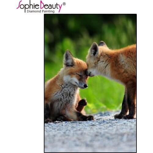 Sophie Beauty Diy Diamond Painting Cross Stitch Lovely Blind Love Fox Full Handcraft Embroidery handicrafts Mosaic Decor Gifts