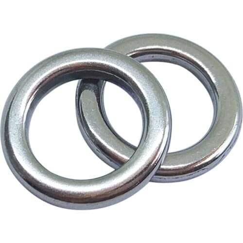 20-pieces Solid Rings Fishing Swivel Stainless Steel Fishing Connector for Assist Hook Jig Round Rig Feeder Carp Fishing Gear