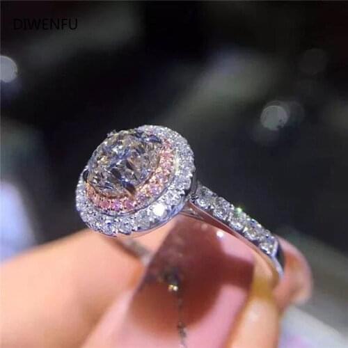 100% Real 14K Gold Moissanite Rings for Women Natural AAA Jewelry Gemstone Anillos De Bizuteria Tension Setting Diamond Rings