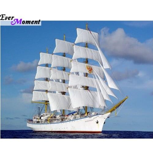 DIY diamond painting cross stitch diamond embroidery sailboat full drill diamond mosaic pictures of the diamonds ASF409