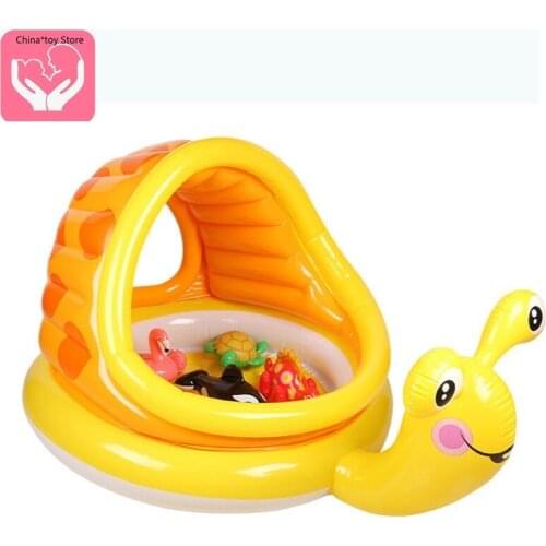 Cartoon Snail Inflatable Swimming Pool Can Bidet Baby Inflatable Sunshade Water Play Game Tub Both At Home and Outside