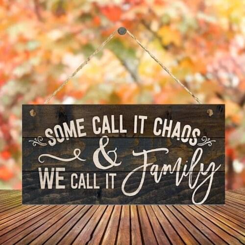 Some call it chaos Wooden Hanging Sign Lovely Plaque Crafts Ornament for Garden Home Gift To Christmas Decoration Letters Tag