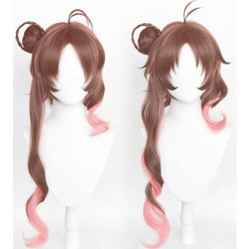 Anime Arknights Eyjafjalla Cosplay Wig Arknights Heat Resistant Synthetic Hair Carnival Halloween Party Props