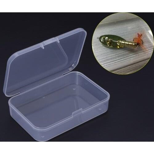 Fishing Box Plastic Transparent Clear Bait Lure Hook Tackle Jig Storage Portable