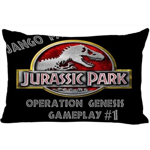Custom Jurassic Park Pillowcase Rectangle Zipper Pillow Cover Soft Fabric 45x35cm (One Side) Printed Decorative Pillowcase