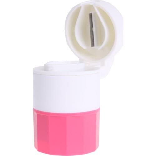Portable Purpose Pill Medicine Crusher Grinder Splitter Tablet Divider Cutter 4 Layer Storage Box Refillable Box