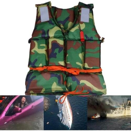 Durable Life Vest Water Sports Camouflage Life Jacket Outdoor for Fishing Boating Drifting Professional Swimwear High Quality