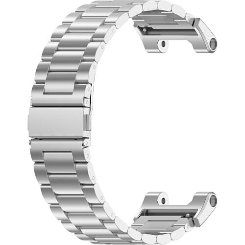 Stainless Steel Watch Band Compatible with Huami Amazfit T-Rex Watch Strap Replacement Band for Huami Series Metal Wrist Bands