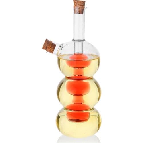 Handmade Blown Glass Oil Vinegar Bottle