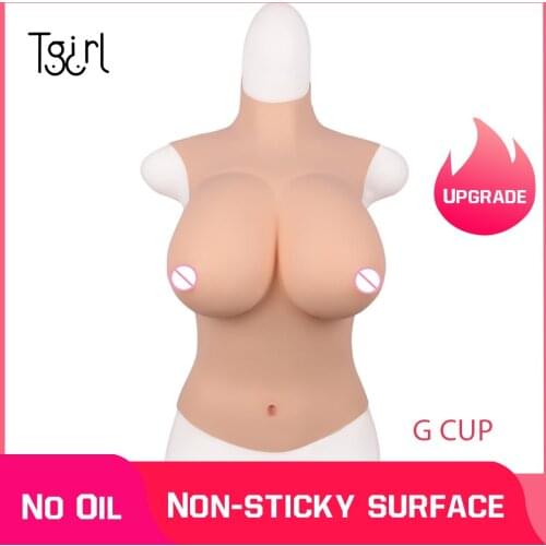 No Oil Silicone G Cup Breast Forms Half Body Suit Drag Queen Crossdressers Transgender Transvestite