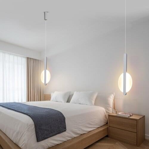 Nordic Bedside Kitchen led Pendant Light Modern Bedroom Bedside Hanging Lamp LED Lighting Fixture Popular Suspension Lights