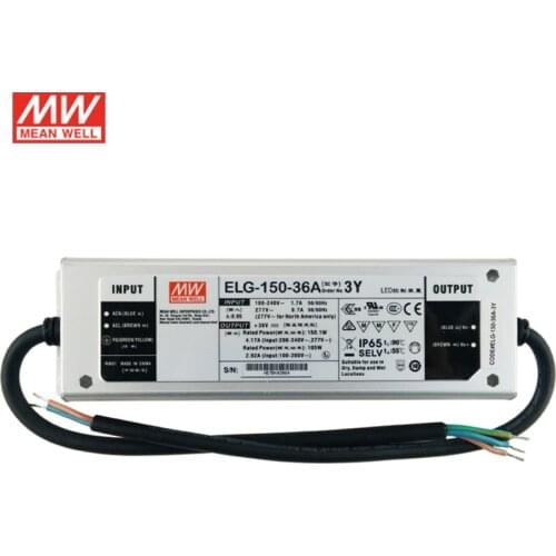 MEAN WELL ELG-150-36A 3Y 150W 4.17A 36V Adjustable LED driver 110V/220V AC to 36V DC waterproof IP65 Meanwell LED Power Supply