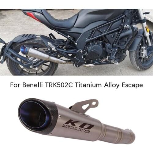 For Benelli 502 TRK502C Motorcycle Exhaust Pipe Titanium Alloy Escape No DB Killer Slip On Original Catalyst 310 mm Exhaust Tip