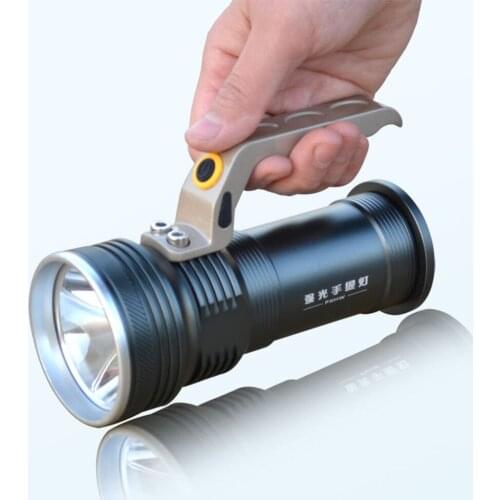 Bright Outdoor Handheld USB Rechargeable Flashlight Torch Searchlight Long Shots Lamp