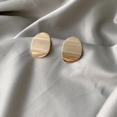 2021 New Korean Fashion Exquisite Irregular Geometric Stud Earring For Women Elegant Sweet Contracted Metal Jewelry