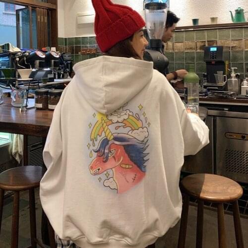 Unicorn Long Sleeved Pullovers Hoodies Women Sweatshirt Oversized Harajuku Clothe plus size Women Blouse Y2k Graphic Hoodies