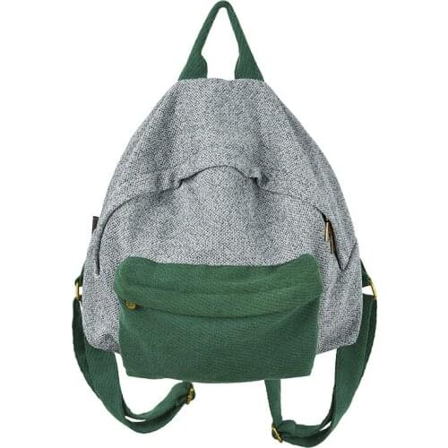 Womens Contrast Color Backpack School Bag Womens Trendy Bag Hipster Artistic Backpack Simple Casual Backpack