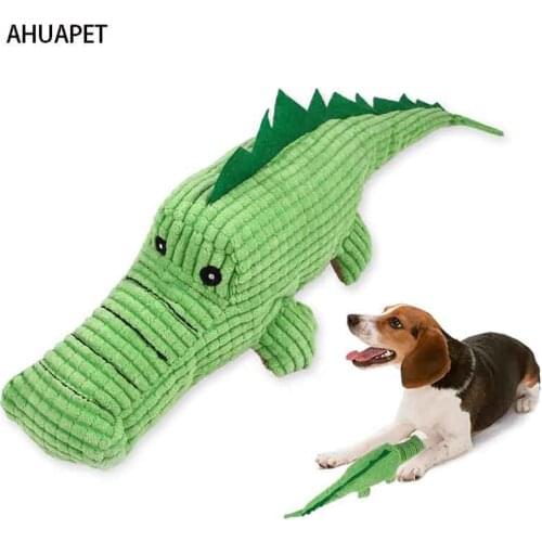 Bite Soft Green Crocodile Dog Chew Toys Dog Toys For Large Dogs Games Plush Dolls Squeaky Fleece Supplies Squeak