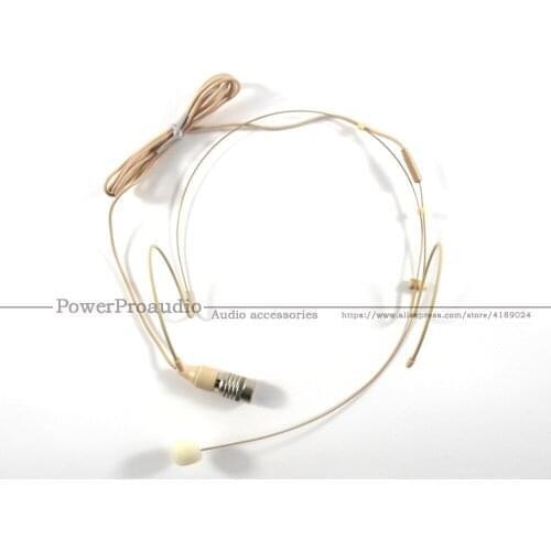 1PCS Beige Dual ear hook Headset Head Microphone For Audio Technica Wireless 4Pin