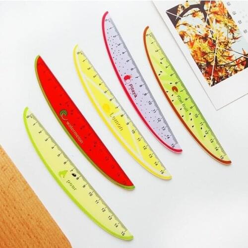 1pcs/lot Sweet Fresh Fruit design DIY Rulers Multifunctional Plastic Patchwork DIY tools nice gift prize Stationery