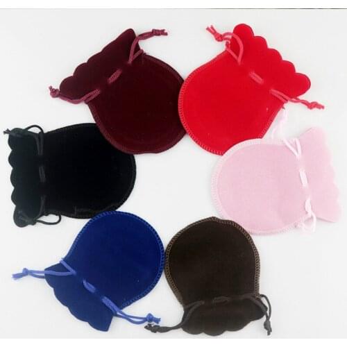 100pcs Velvet Jewelry Drawstring Candy Gift Bag Practical Pouches Wedding Christmas birthday Party Favor Colors
