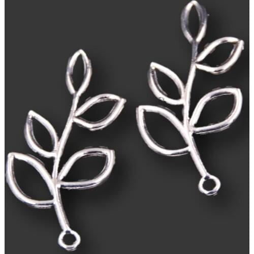 20pcs Silver Color Hollow Branch Charm Alloy Connector Fit Bracelet Necklace DIY Metal jewelry Handmade A247