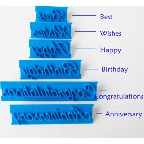 6pcs/set Letters Cake Molds Plastic Cookie Cutters Fondant Biscuit Cake Decorating CooKing Tools Kitchen Accessories MJ868