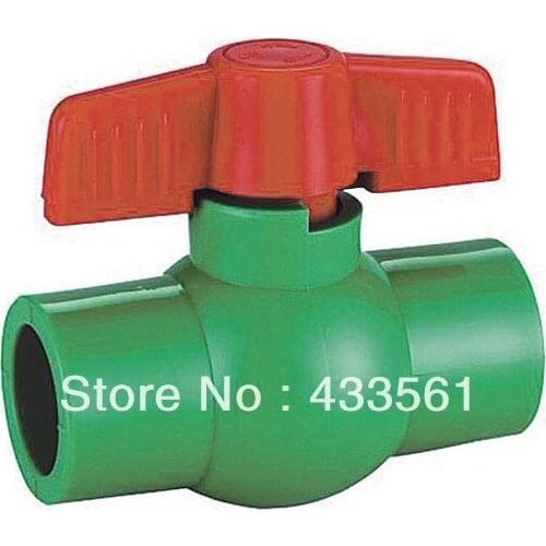 Free shipping Color Green Quality Enviroment Friendly PPR ball valve in Size DN20 for Irrigation water pipeline