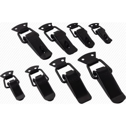 Stainless steel Black Buckle Door Lock Buckle Vintage Door Lock Buckle Car Bumper Buckle Box Nose Cabinet Fixed Hardware