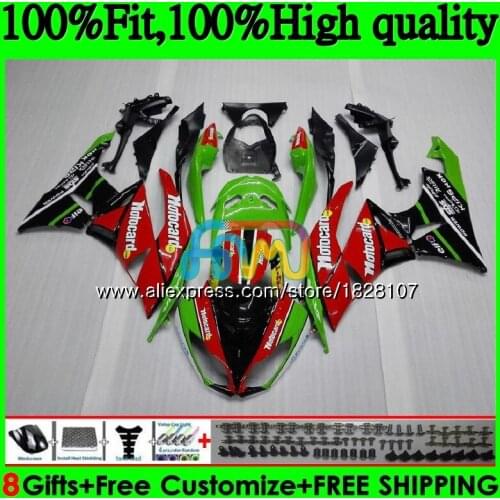 Injection For KAWASAKI ZX 6R Red green hot ZX-636 ZX 636 ZX636 25BS.3 ZX-6R ZX6R 13 14 15 16 17 2013 2014 2015 2016 2017 Fairing