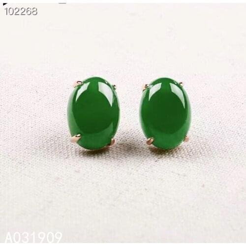 KJJEAXCMY boutique jewelry 925 sterling silver inlaid Natural jasper female Stud earrings support detection popular